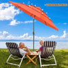 Yescom 10ft 8-Rib Patio Outdoor Market Umbrella 3-Tiered Tilt