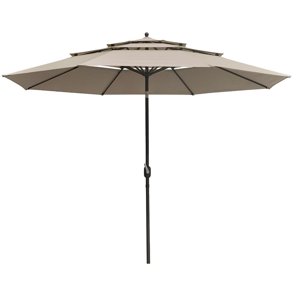 Yescom 11ft 8-Rib Patio Outdoor Market Umbrella 3-Tiered Tilt Image