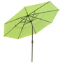 Yescom 11ft 8-Rib Patio Outdoor Market Umbrella 3-Tiered Tilt, Green Glow Image