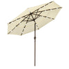 Yescom 9ft Prelit Umbrella 3-Tiered Patio Umbrella with Lights