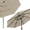 Yescom 9ft Prelit Umbrella 3-Tiered Patio Umbrella with Lights