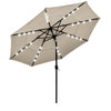 Yescom 10ft Prelit Umbrella 3-Tiered Patio Umbrella with Lights