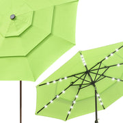 Yescom 10ft Prelit Umbrella 3-Tiered Patio Umbrella with Lights Image