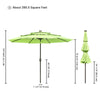 Yescom 10ft Prelit Umbrella 3-Tiered Patio Umbrella with Lights