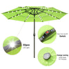 Yescom 10ft Prelit Umbrella 3-Tiered Patio Umbrella with Lights