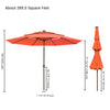 Yescom 11ft Prelit Umbrella 3-Tiered Patio Umbrella with Lights