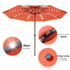 Yescom 11ft Prelit Umbrella 3-Tiered Patio Umbrella with Lights