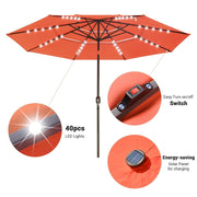 Yescom 11ft Prelit Umbrella 3-Tiered Patio Umbrella with Lights Image