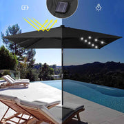 Yescom Prelit Patio Umbrella with Lights Square 10' 8-Rib Image