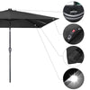 Yescom Prelit Patio Umbrella with Lights Square 10' 8-Rib