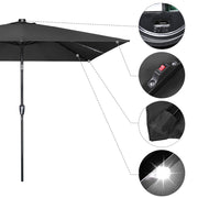 Yescom Prelit Patio Umbrella with Lights Square 10' 8-Rib Image