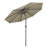 Yescom 9ft 8-Rib Patio Umbrella Tilt 220gsm Canopy UV50+