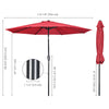 Yescom 10ft 8-Rib Patio Umbrella Tilt 220gsm Canopy UV50+