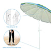 Yescom Beach Umbrella Tilt 7 ft 12-rib w/ Anchor