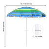 Yescom Beach Umbrella Tilt 8 ft 12-rib w/ Anchor