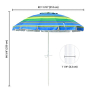 Yescom Beach Umbrella Tilt 8 ft 12-rib w/ Anchor Image