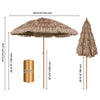 Yescom 6ft Tiki Umbrella Tilt Patio Outdoor Umbrella 8-rib 2ct/Pack