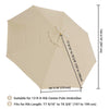 Yescom 13' Outdoor Market Umbrella Replacement Canopy 8-Rib