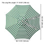 Yescom 13' Outdoor Market Umbrella Replacement Canopy 8-Rib, Green White Image