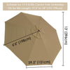 Yescom 13' Outdoor Market Umbrella Replacement Canopy 8-Rib