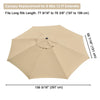 Yescom 13' Outdoor Market Umbrella Replacement Canopy 8-Rib