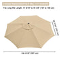 Yescom 13' Outdoor Market Umbrella Replacement Canopy 8-Rib, Khaki Image