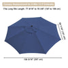 Yescom 13' Outdoor Market Umbrella Replacement Canopy 8-Rib