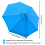 Yescom 9' 8-Rib Outdoor Market Umbrella Replacement Canopy, Blue Image