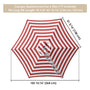 Yescom 9' 6-Rib Outdoor Patio Umbrella Replacement Canopy Multiple Colors, Red White Image