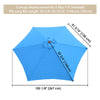 Yescom 9' 6-Rib Outdoor Patio Umbrella Replacement Canopy Multiple Colors