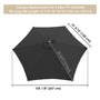 Yescom 9' 6-Rib Outdoor Patio Umbrella Replacement Canopy Multiple Colors, Black Image