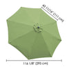 Yescom 10' Outdoor Market Umbrella Replacement Canopy