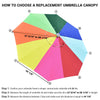 Yescom 10' Outdoor Market Umbrella Replacement Canopy