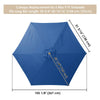 Yescom 9' 6-Rib Outdoor Patio Umbrella Replacement Canopy Multiple Colors