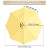 Yescom 9' 8-Rib Outdoor Market Umbrella Replacement Canopy (Preorder)