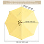 Yescom 9' 8-Rib Outdoor Market Umbrella Replacement Canopy, Naples FL Yellow Image