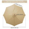 Yescom 9' 8-Rib Outdoor Market Umbrella Replacement Canopy