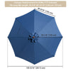 Yescom 9' 8-Rib Outdoor Market Umbrella Replacement Canopy (Preorder)