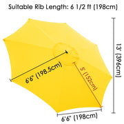 Yescom 13' Outdoor Market Umbrella Replacement Canopy 8-Rib, Aspen Gold Image