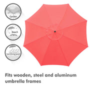 Yescom 13' Outdoor Market Umbrella Replacement Canopy 8-Rib Image