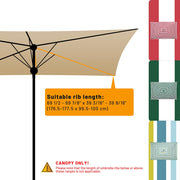 Yescom 10x6.5ft Canopy Replacement for Patio Rectangle Market Umbrellas Image