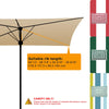 Yescom Umbrella Replacement Canopy 10x6.5ft 6-Rib Rectangle