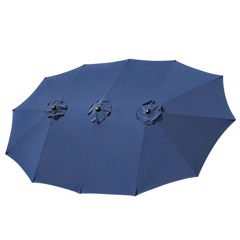 Yescom Umbrella Replacement Canopy 15x9ft 12-Rib Rectangle, Navy Image