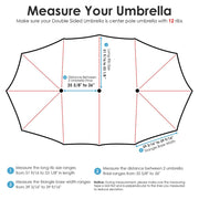 Yescom Umbrella Replacement Canopy 15x9ft 12-Rib Rectangle Image