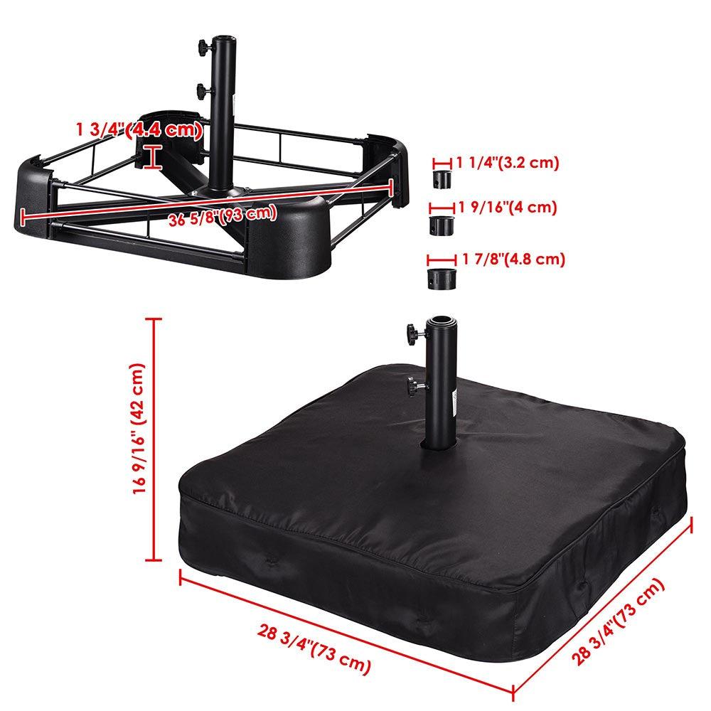 Yescom Outdoor Patio Umbrella Base Stand with Sand Bag 165 Lbs Image