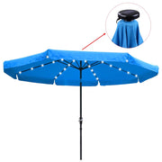 Yescom 10ft 8 ribs Outdoor Umbrella Solar String Light Image