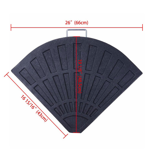 Yescom 2pcs Patio Offset Umbrella Bases Sector Stand 26.5Lb Image