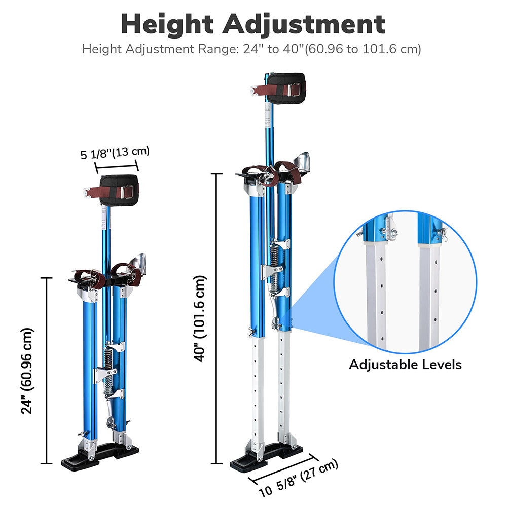 Yescom Drywall Stilts 24" - 40" Adjustable Aluminum Image