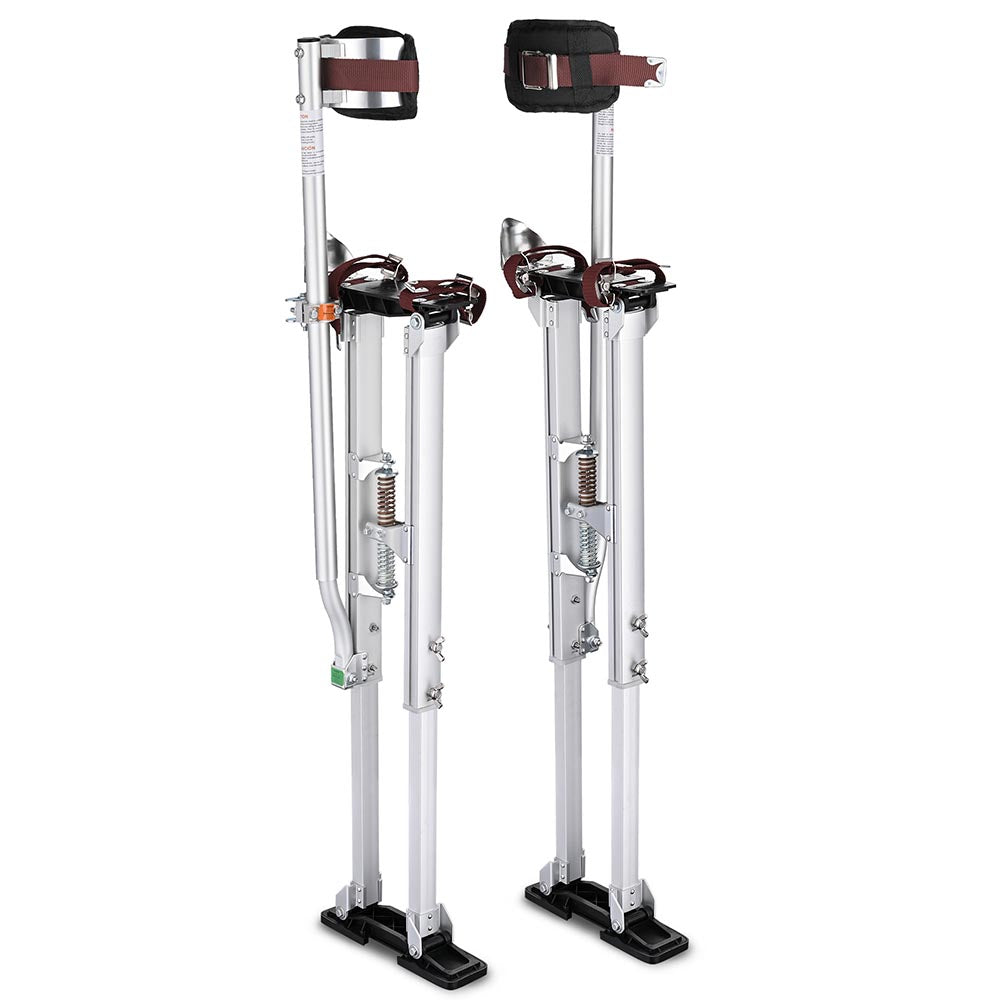 Yescom Drywall Stilts 36" - 50" Adjustable Aluminum Color Options, Silver Image