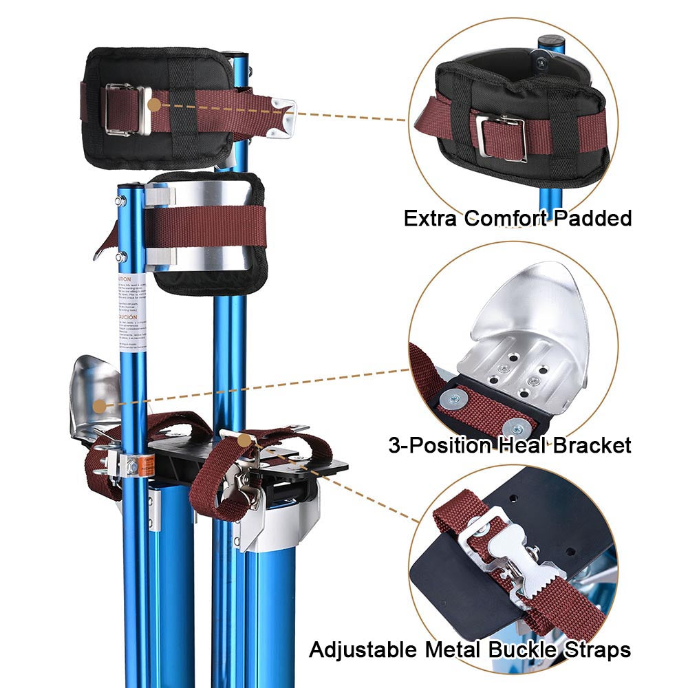 Yescom Drywall Stilts 50" - 64" Adjustable Aluminum Color Options Image